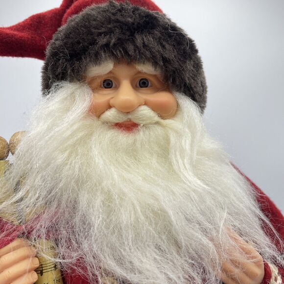 Old World Music Santa Clause, Music scroll, Bag Of Instruments, 17” Tall - Picture 3 of 13